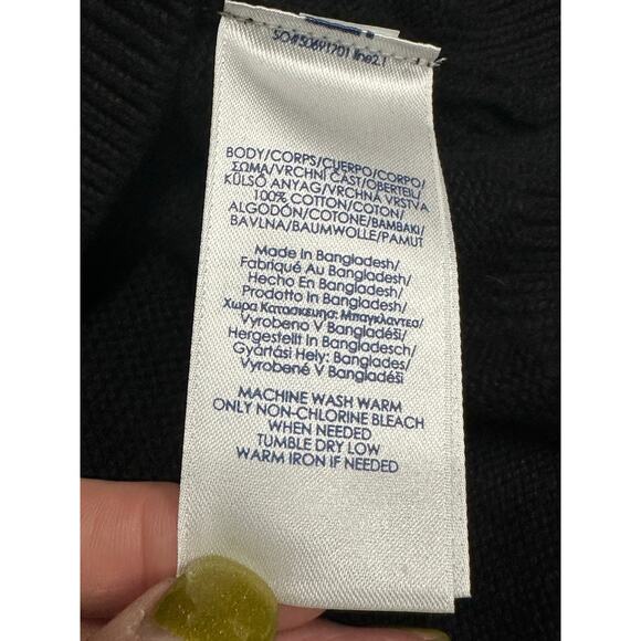 Chaps Men’s Pullover Sweater Quarter Zip American Black XL NWT Casual Preppy - Picture 6 of 11